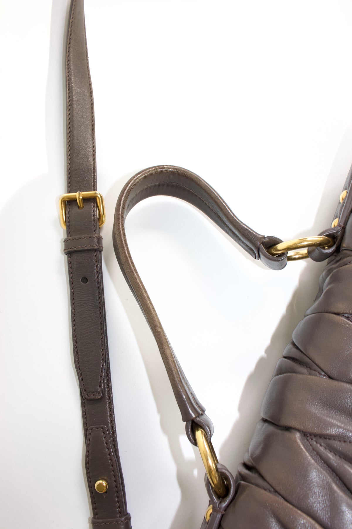 Miu Miu FW 2010 dark grey matelassé bag