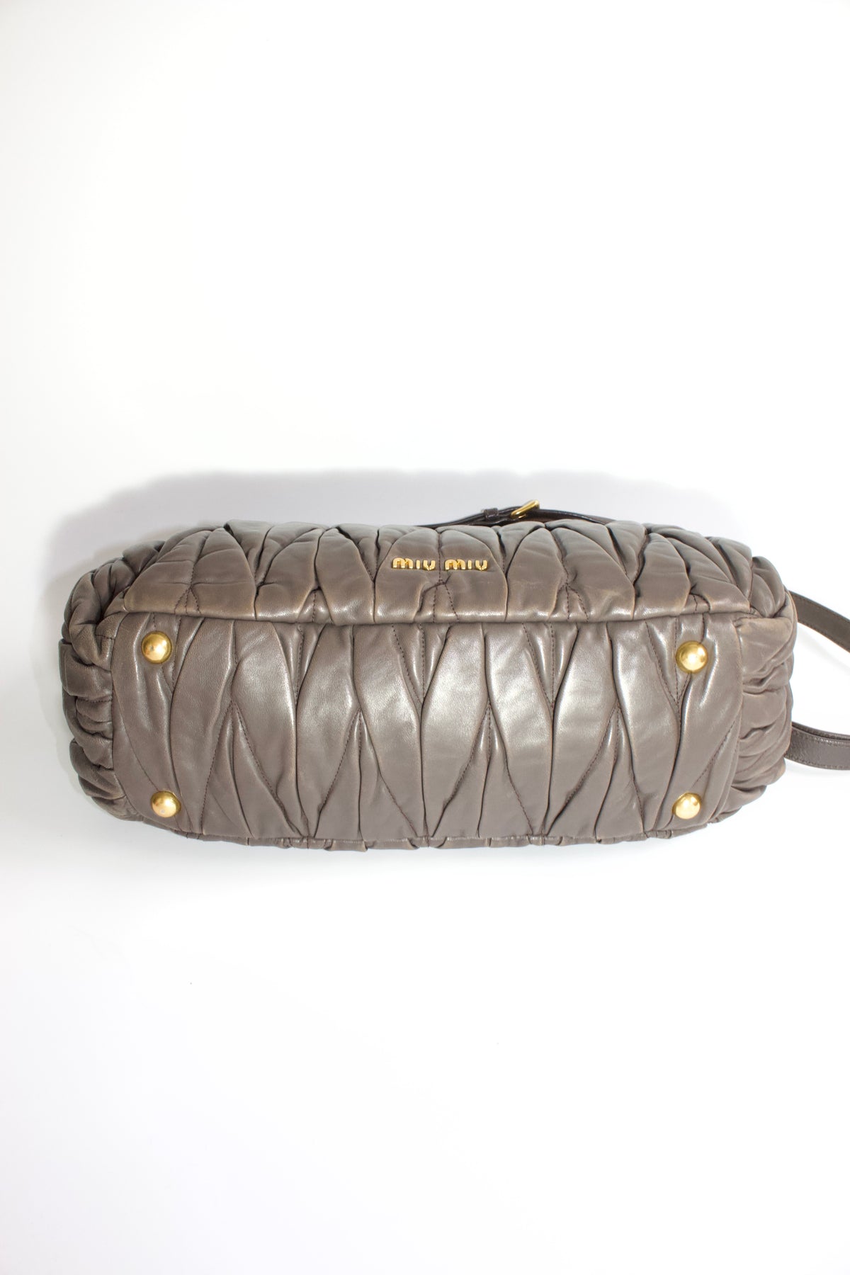 Miu Miu FW 2010 dark grey matelassé bag