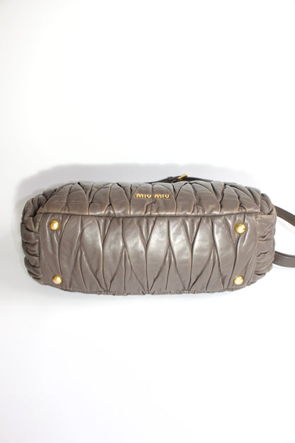 Miu Miu FW 2010 dark grey matelassé bag