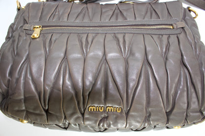 Miu Miu FW 2010 dark grey matelassé bag