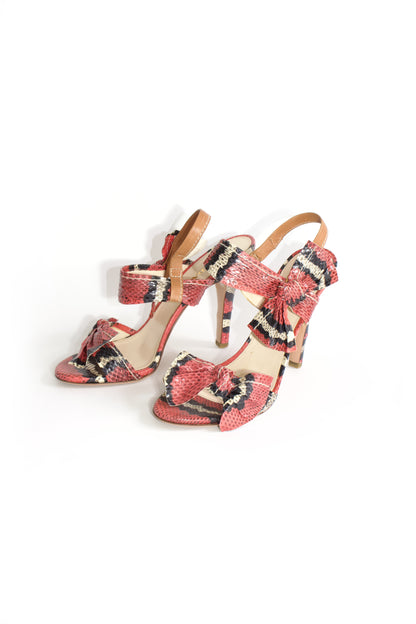 Prada SS 2009 red python heels