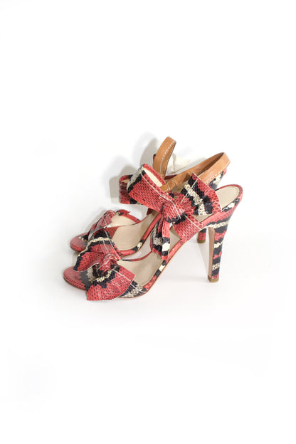 Prada SS 2009 red python heels