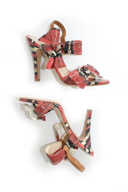 Prada SS 2009 red python heels