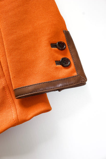 Prada FW 1996 orange jacket with leather trim