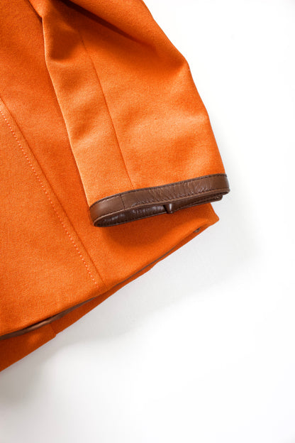 Prada FW 1996 orange jacket with leather trim