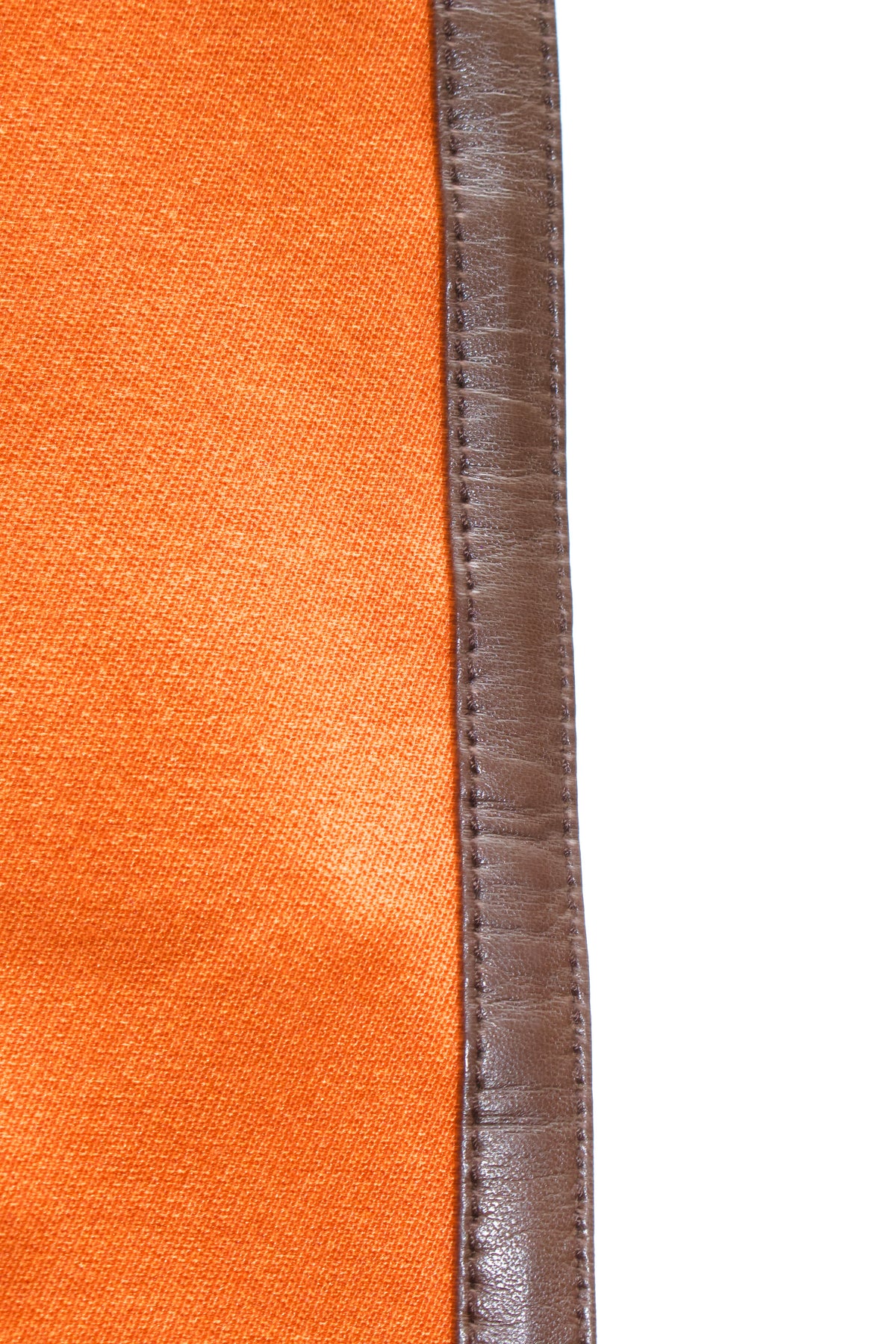 Prada FW 1996 orange jacket with leather trim