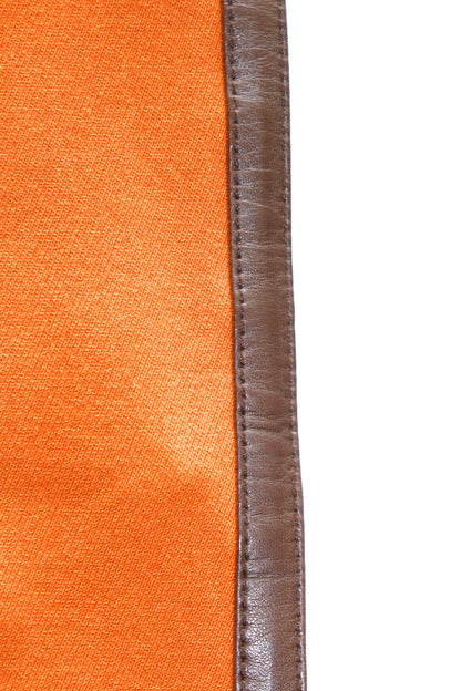 Prada FW 1996 orange jacket with leather trim