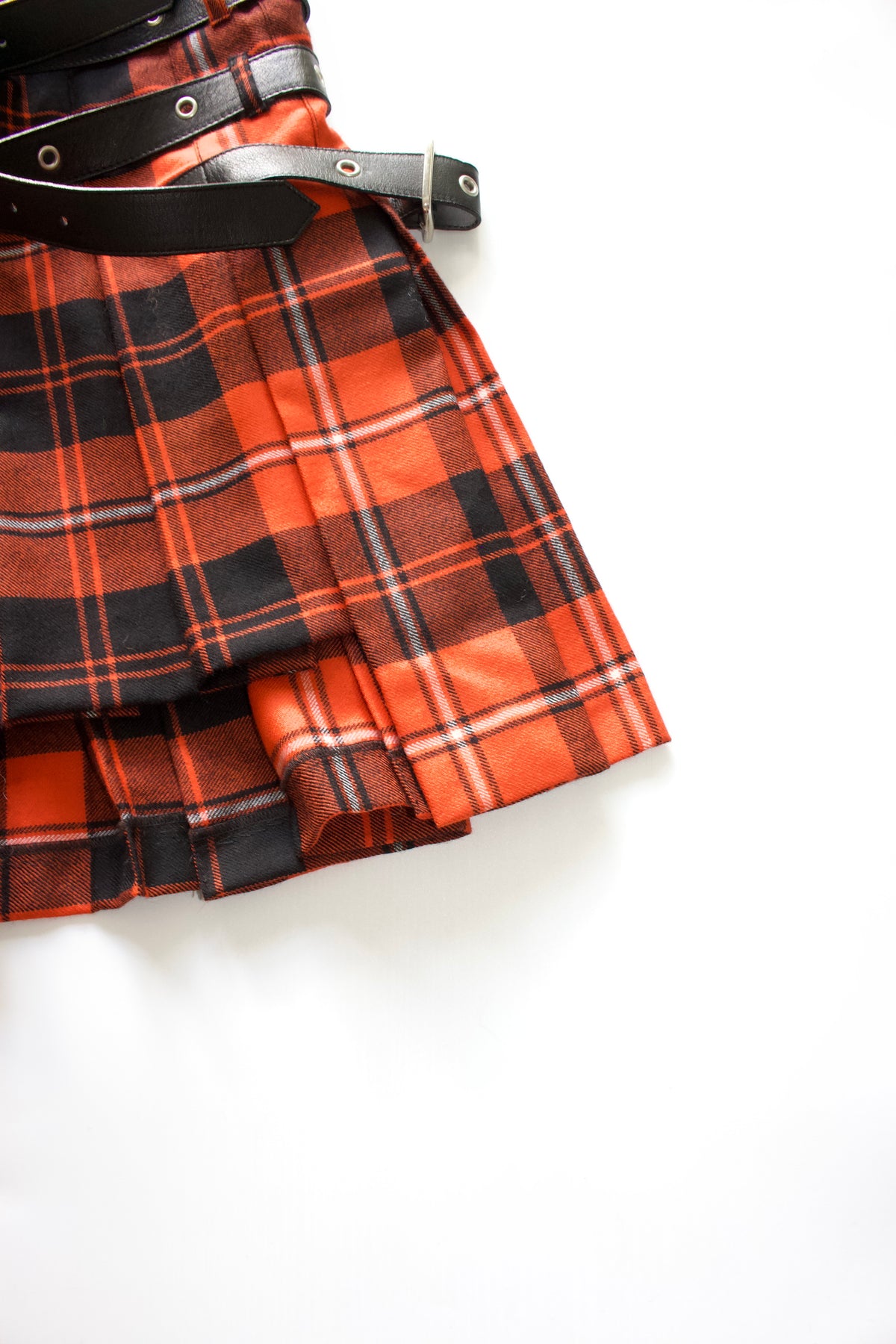 Dolce & Gabbana FW 2003 red & black tartan skirt