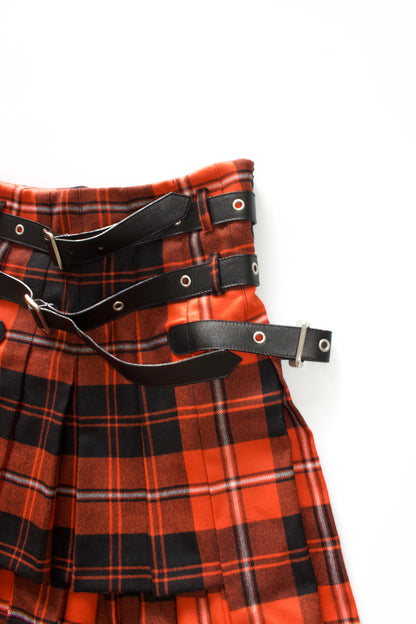 Dolce & Gabbana FW 2003 red & black tartan skirt