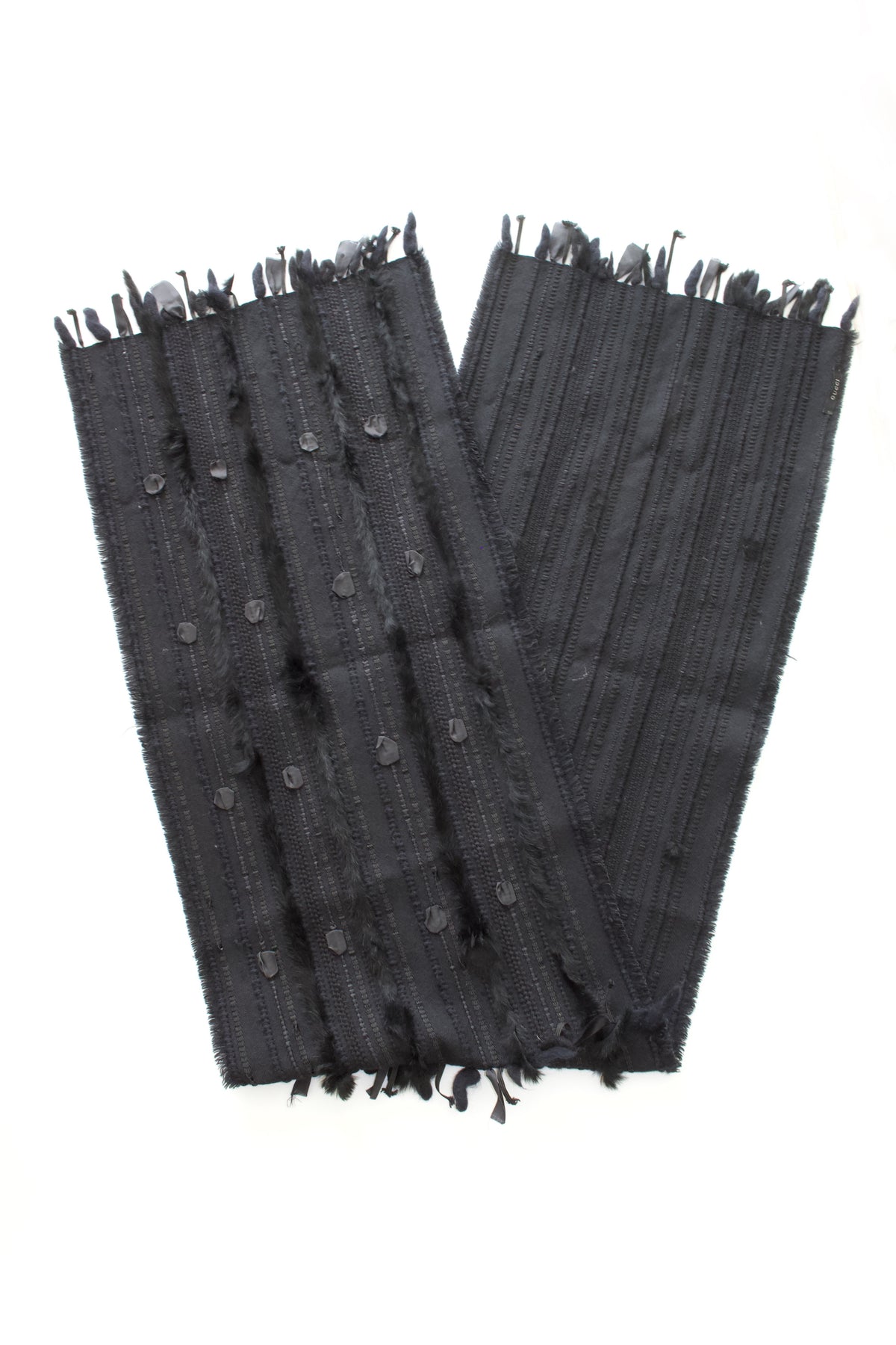 Gucci FW 2002 Tom Ford-era wool & fur scarf
