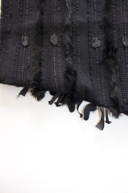 Gucci FW 2002 Tom Ford-era wool & fur scarf