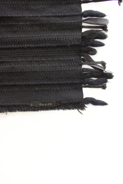 Gucci FW 2002 Tom Ford-era wool & fur scarf