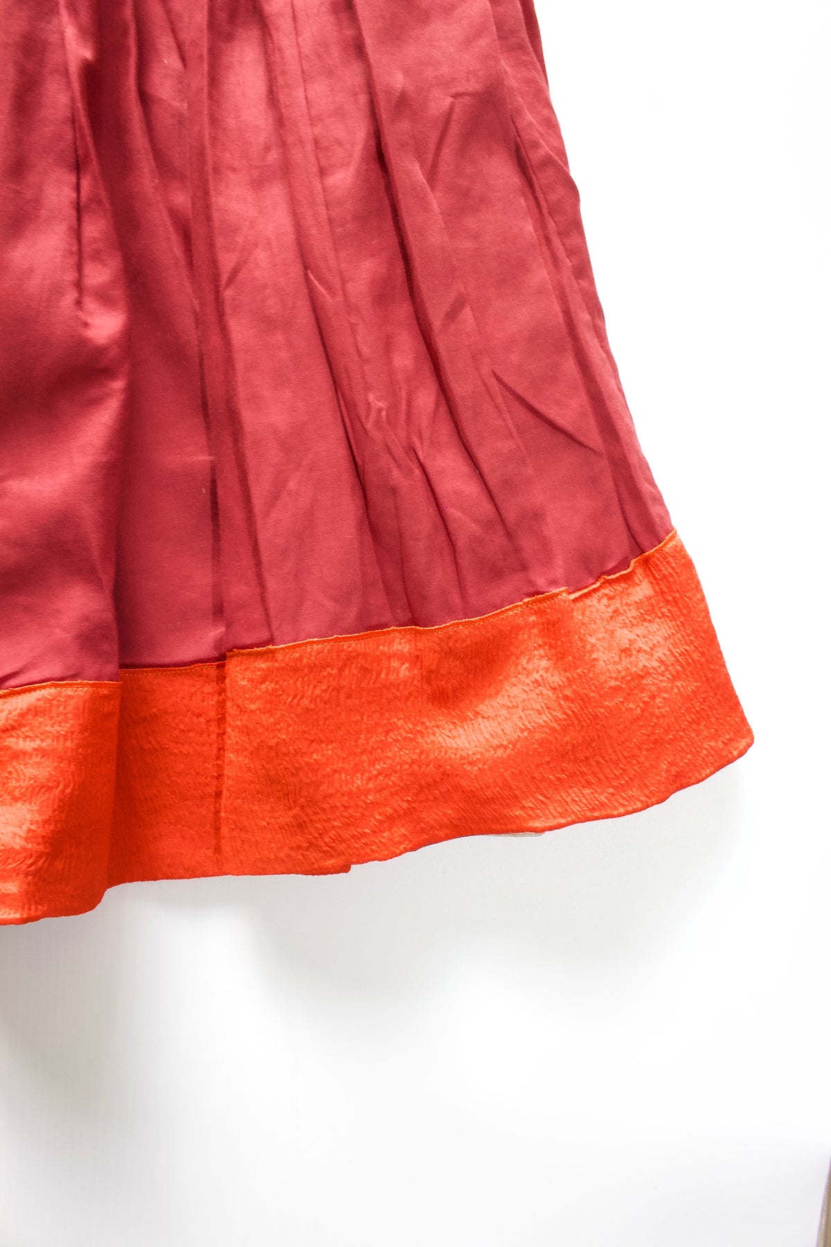 Prada SS 2005 red embellished A-line skirt