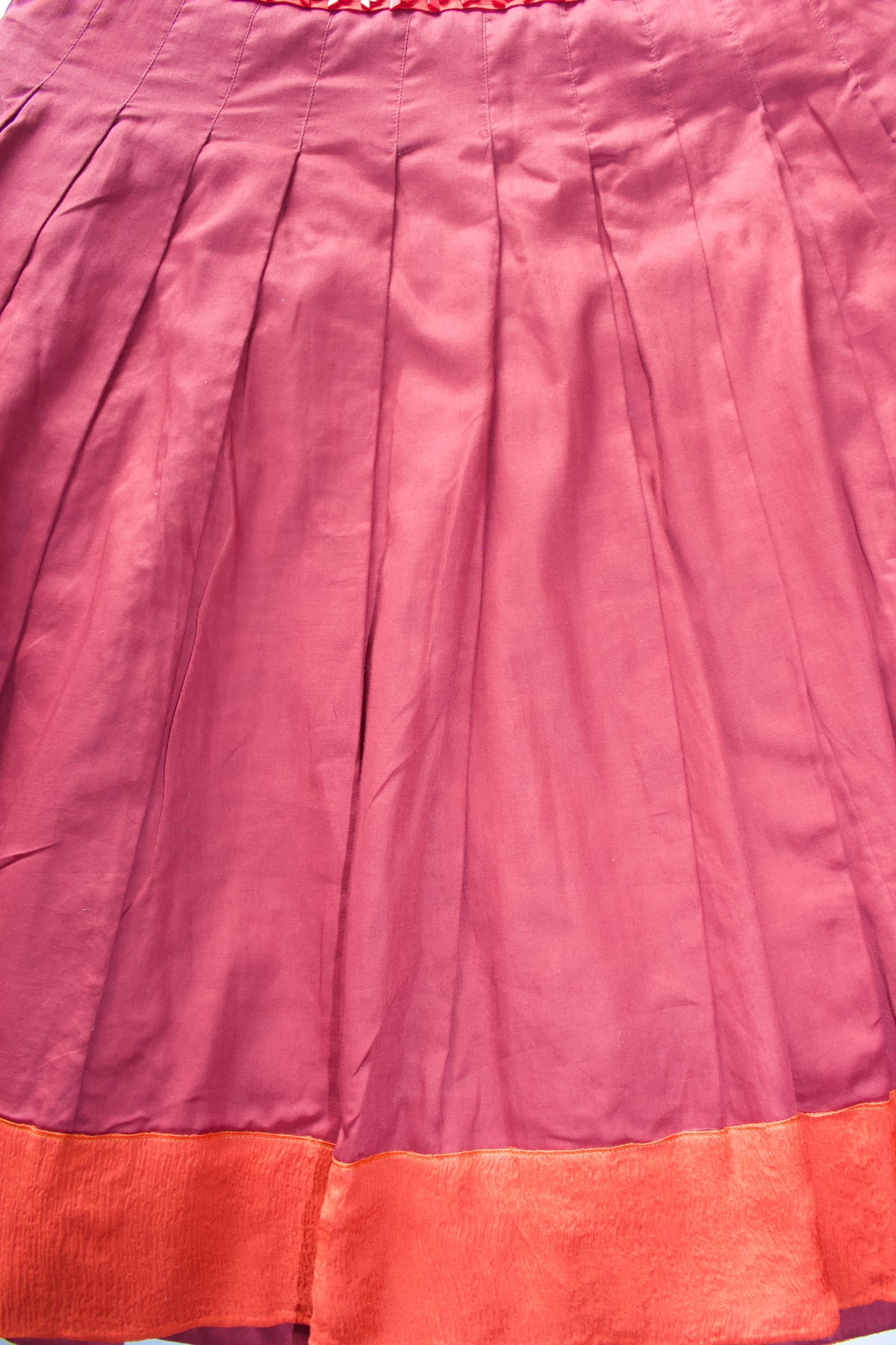Prada SS 2005 red embellished A-line skirt