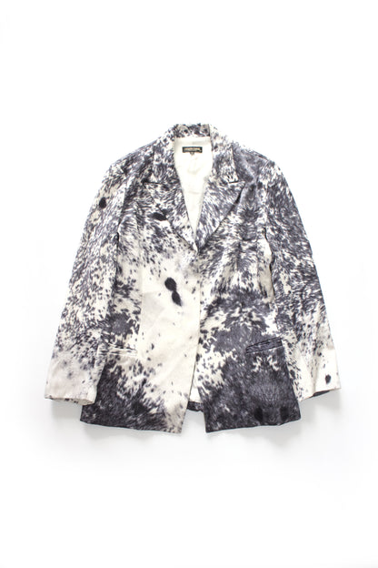 Roberto Cavalli FW 1999 cow print silk blazer