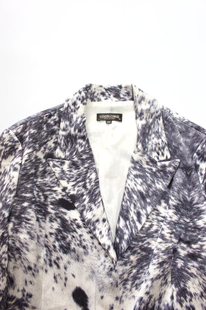 Roberto Cavalli FW 1999 cow print silk blazer