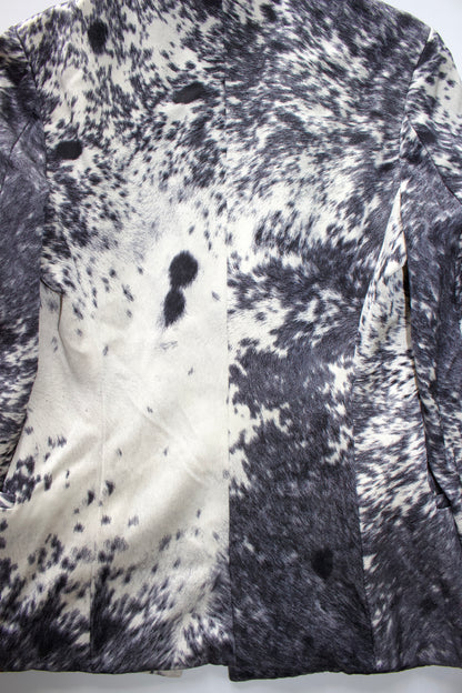 Roberto Cavalli FW 1999 cow print silk blazer