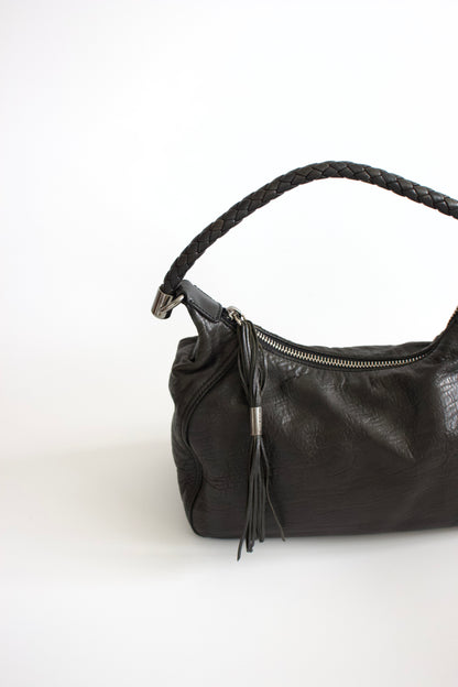 Miu Miu black napa leather hobo