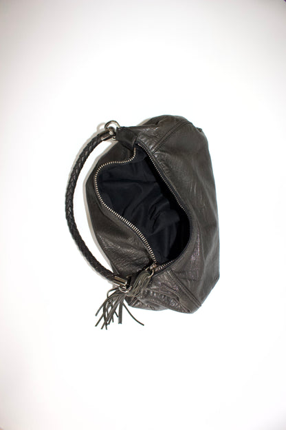 Miu Miu black napa leather hobo