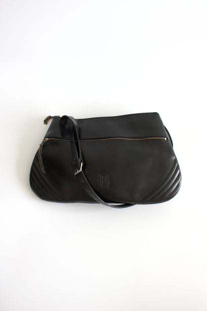 Jean Paul Gaulier black leather crossbody bag