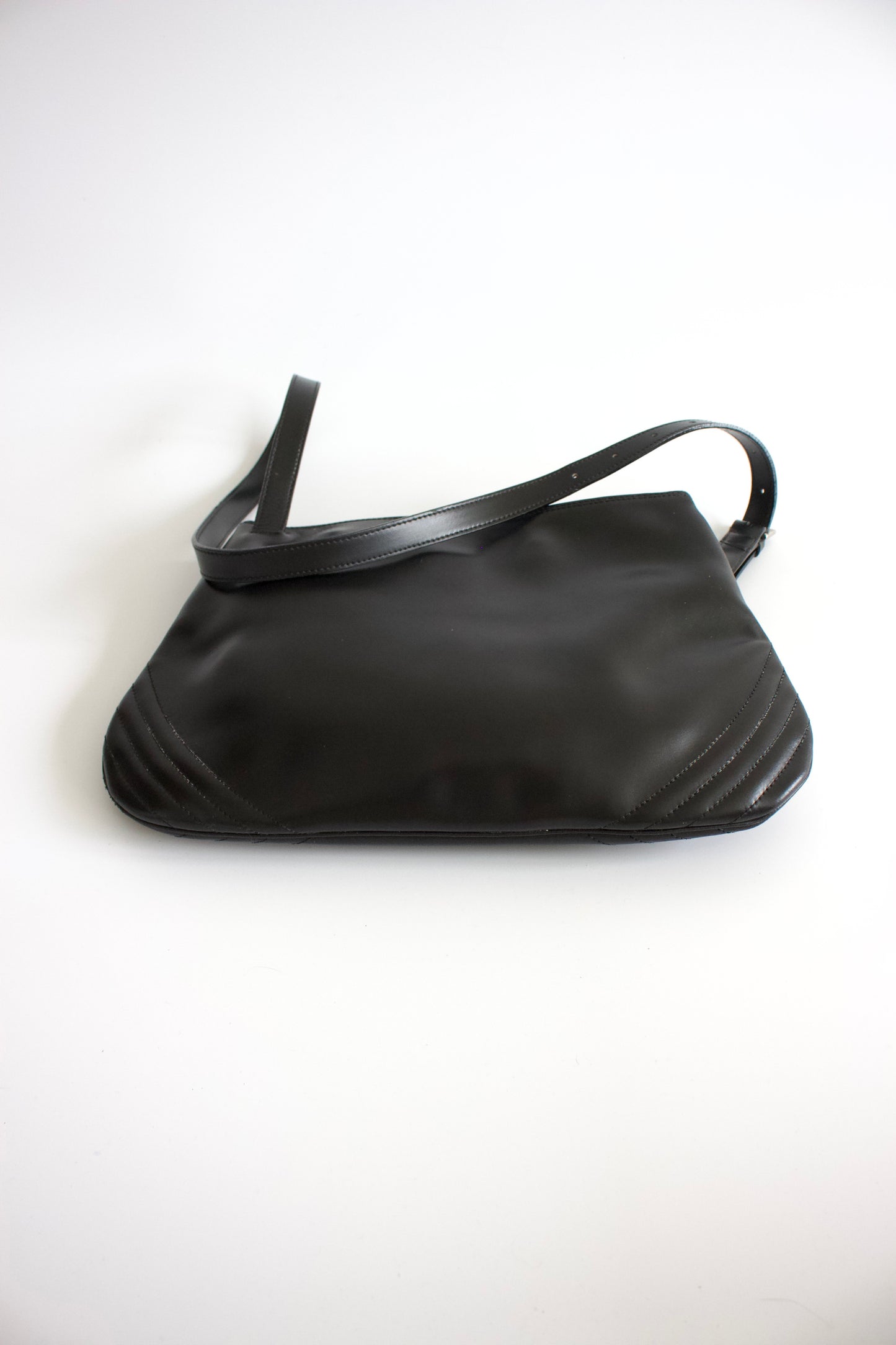 Jean Paul Gaulier black leather crossbody bag