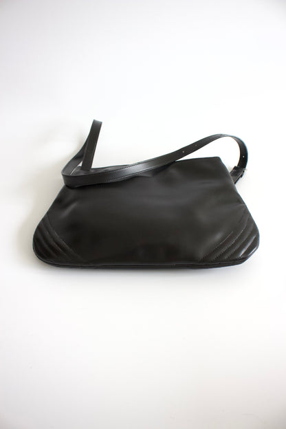 Jean Paul Gaulier black leather crossbody bag