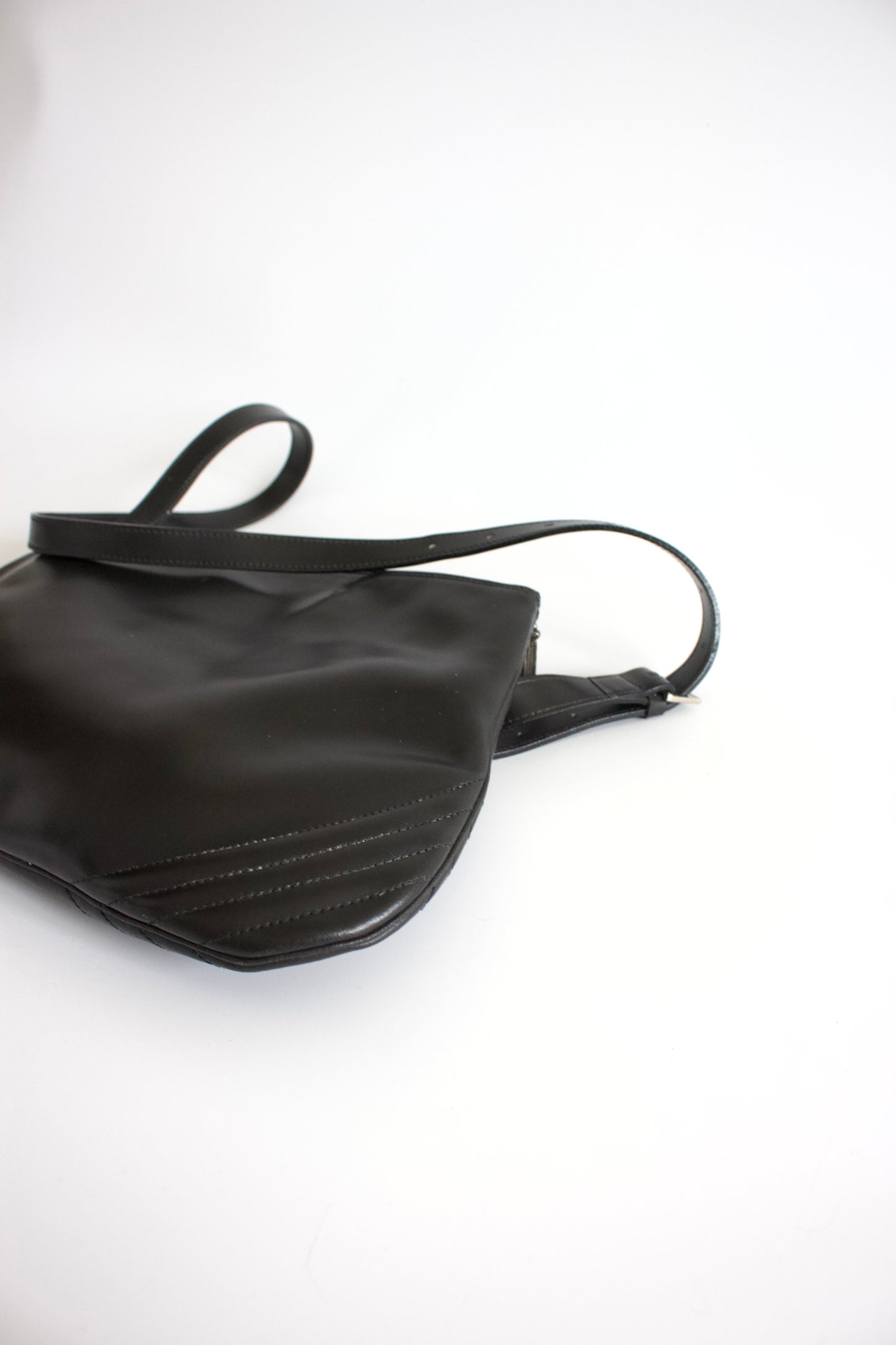 Jean Paul Gaulier black leather crossbody bag