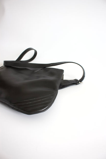 Jean Paul Gaulier black leather crossbody bag