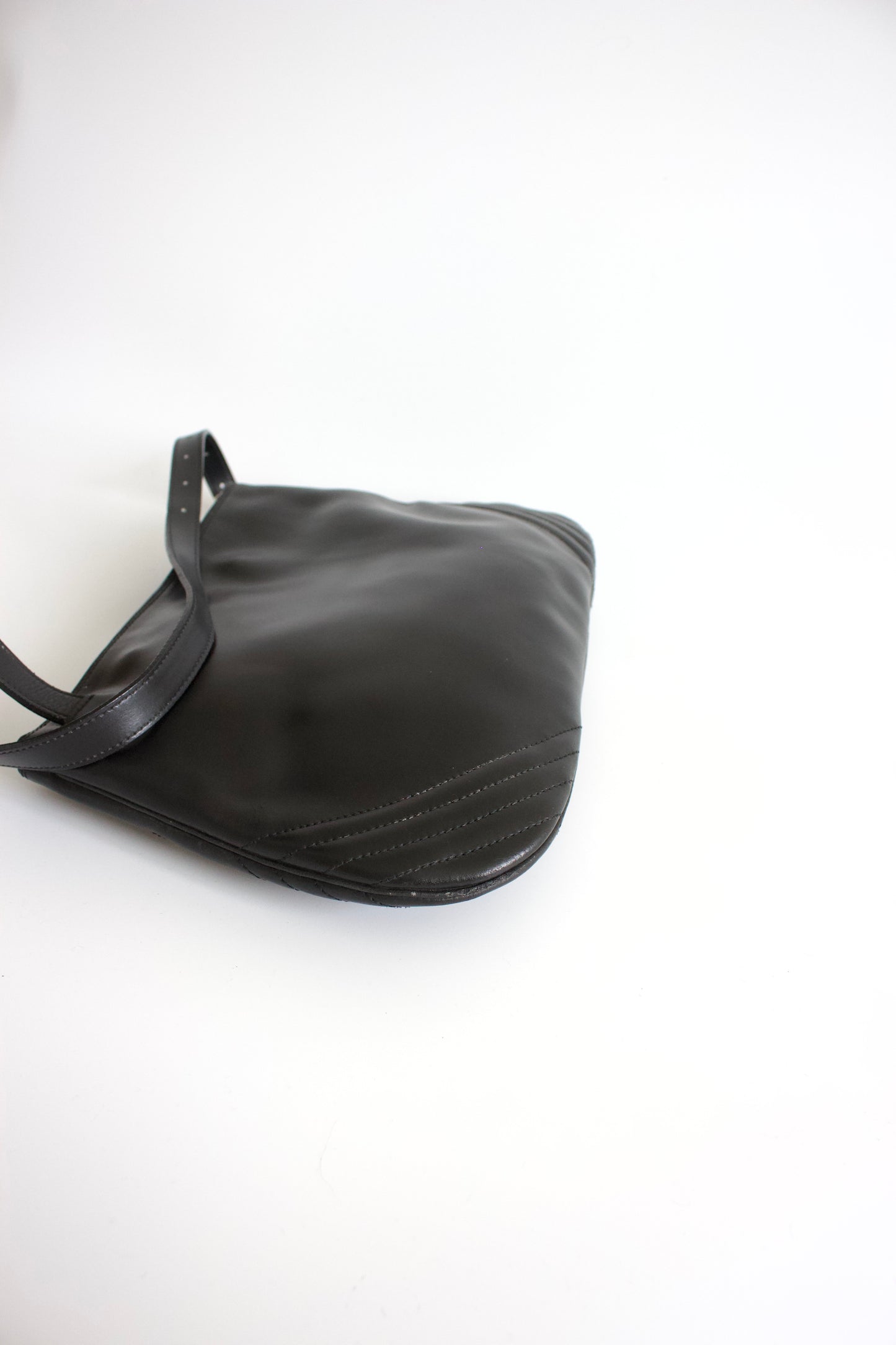 Jean Paul Gaulier black leather crossbody bag
