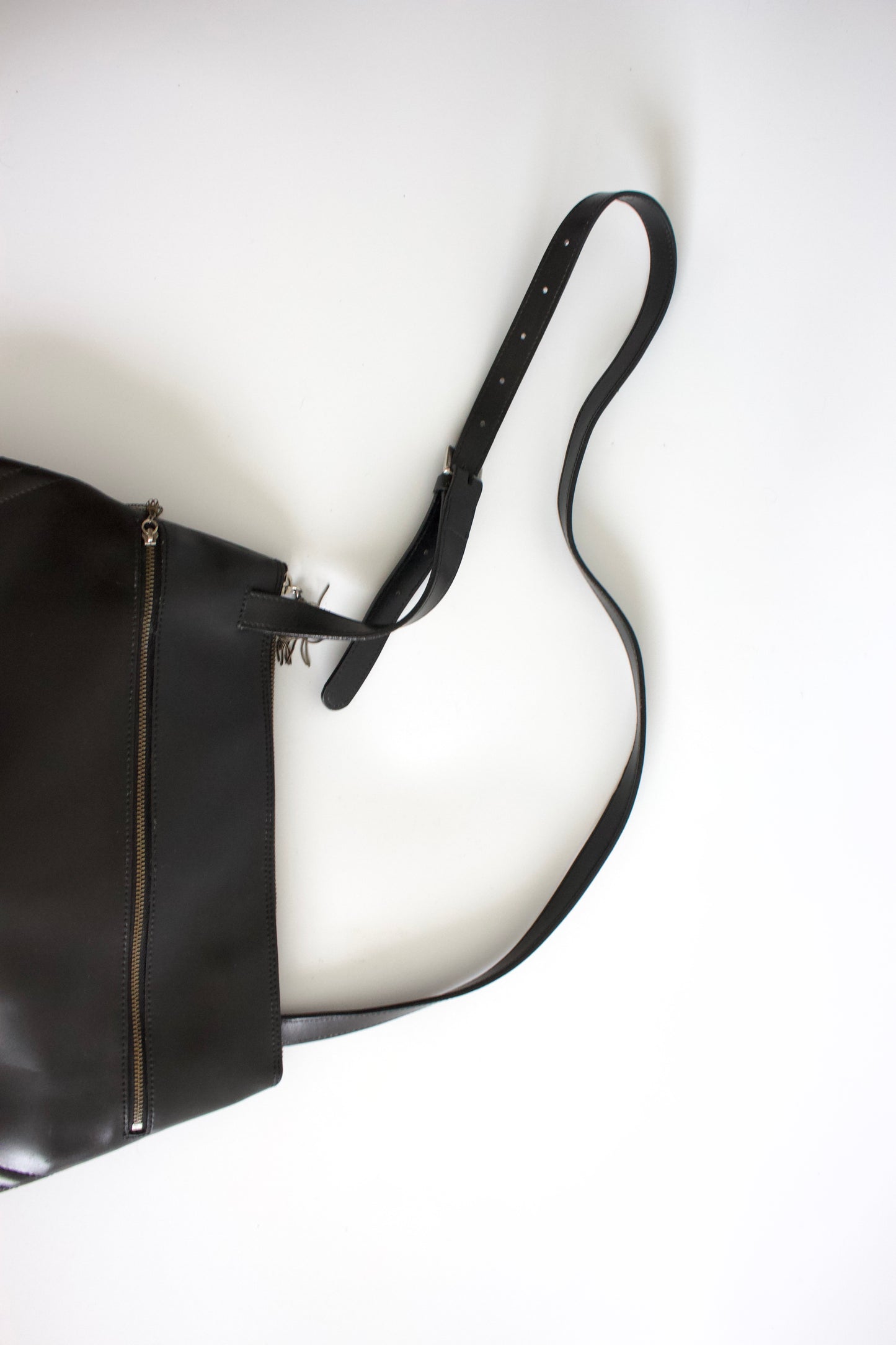 Jean Paul Gaulier black leather crossbody bag