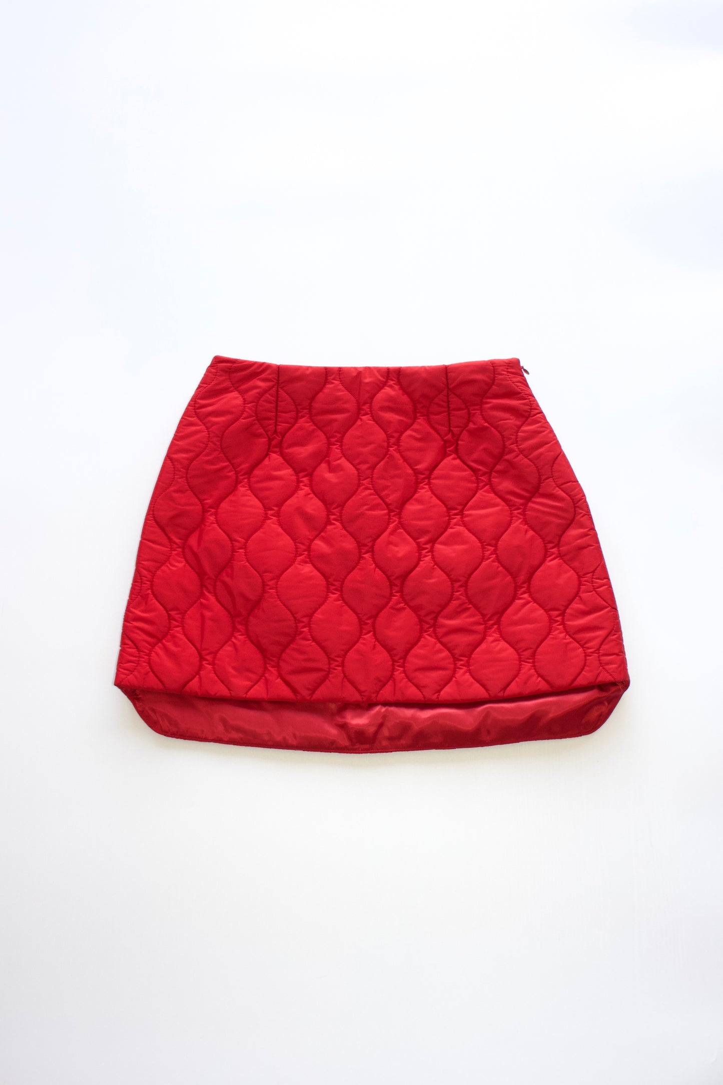 Miu Miu FW2014 red quilted mini-skirt