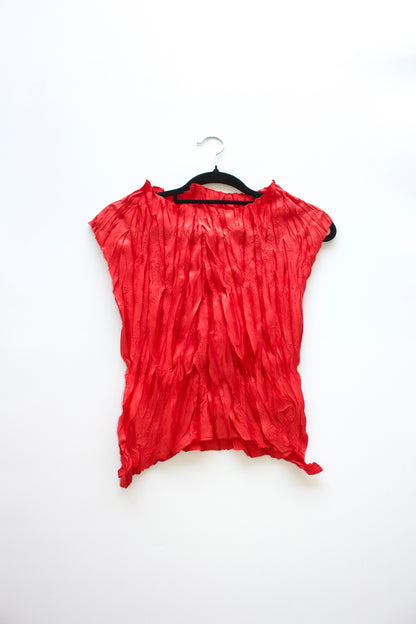 Issey Miyake 2000s red top