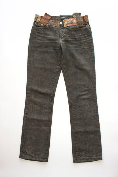 Dolce & Gabbana 2000s grey jeans with labels
