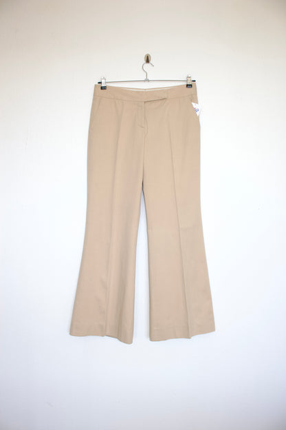 Prada SS2004 cream flared trousers