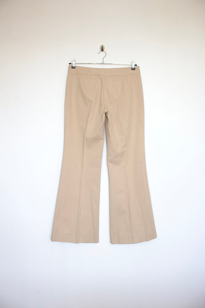Prada SS2004 cream flared trousers
