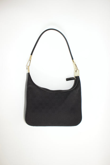 Gucci Tom Ford era black monogram canvas and leather bag