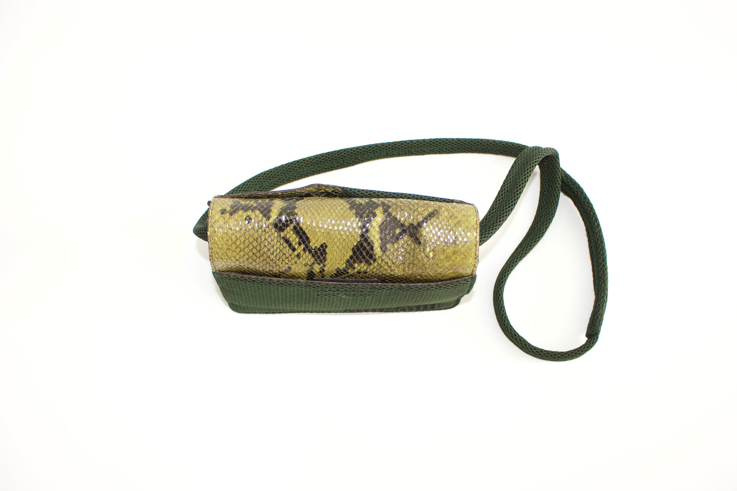 Miu Miu FW1999 green python leather crossbody