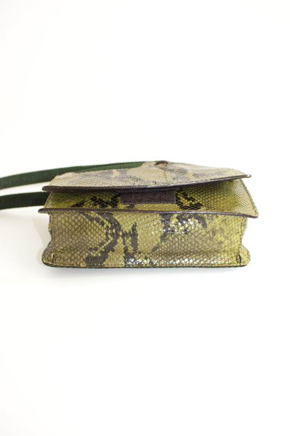 Miu Miu FW1999 green python leather crossbody