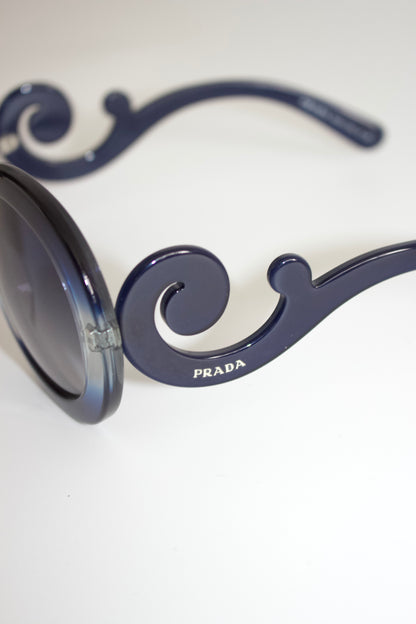 Prada Minimal Baroque navy sunglasses