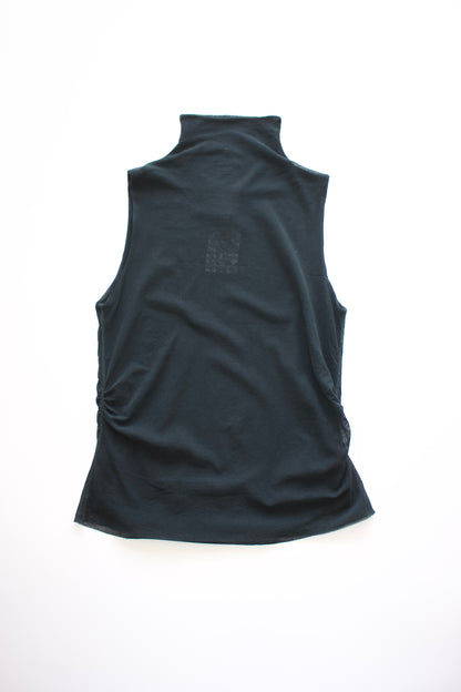 Jean Paul Gaultier Soleil dark green mesh top