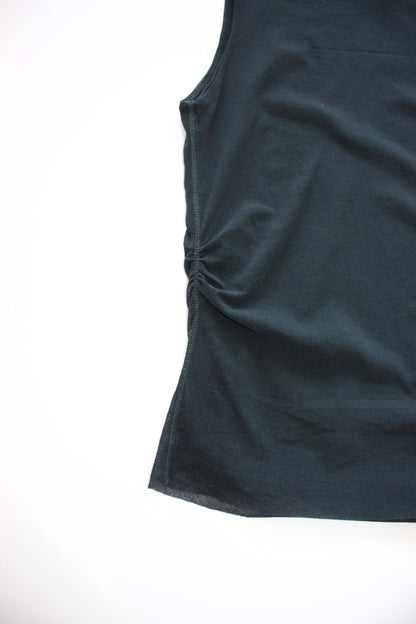 Jean Paul Gaultier Soleil dark green mesh top
