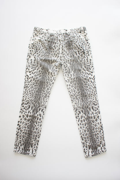Roberto Cavalli cheetah print jeans