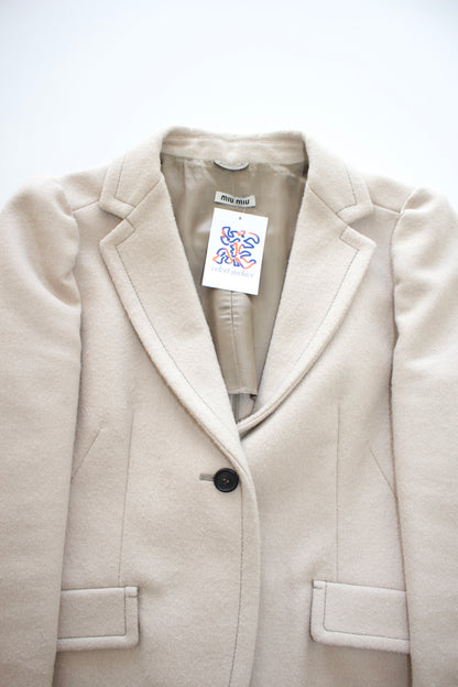 Miu Miu cream wool blazer