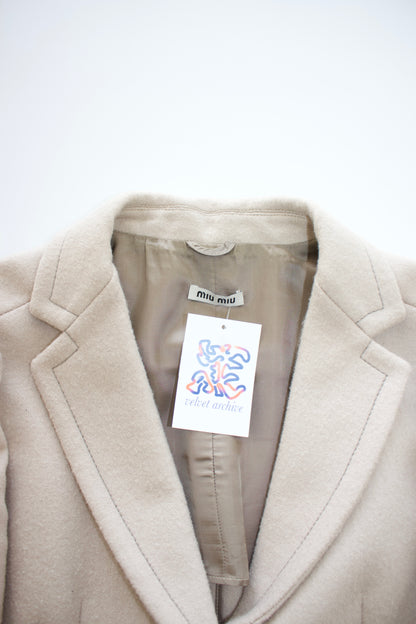 Miu Miu cream wool blazer