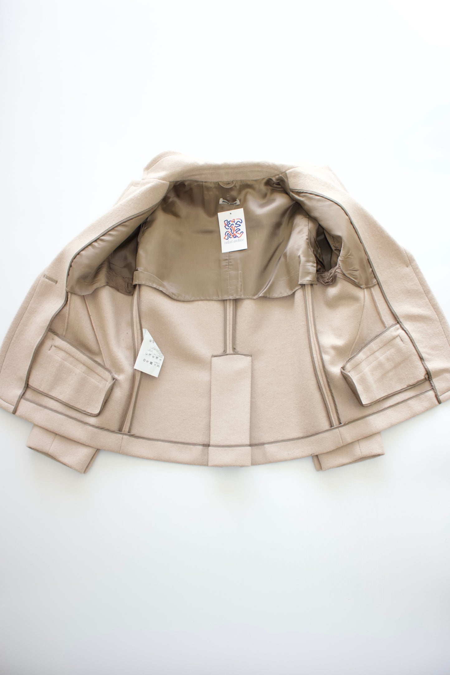 Miu Miu cream wool blazer