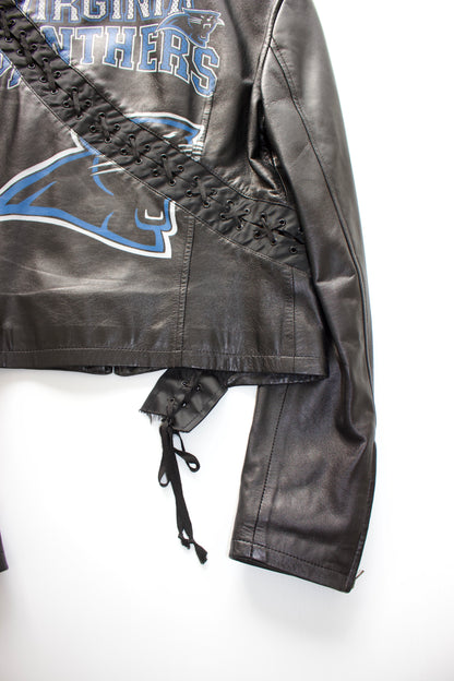 Dolce & Gabbana SS 2002 black leather jacket with laces