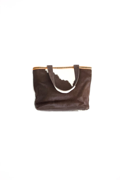 Miu Miu FW 1999 brown and white cowhide bag