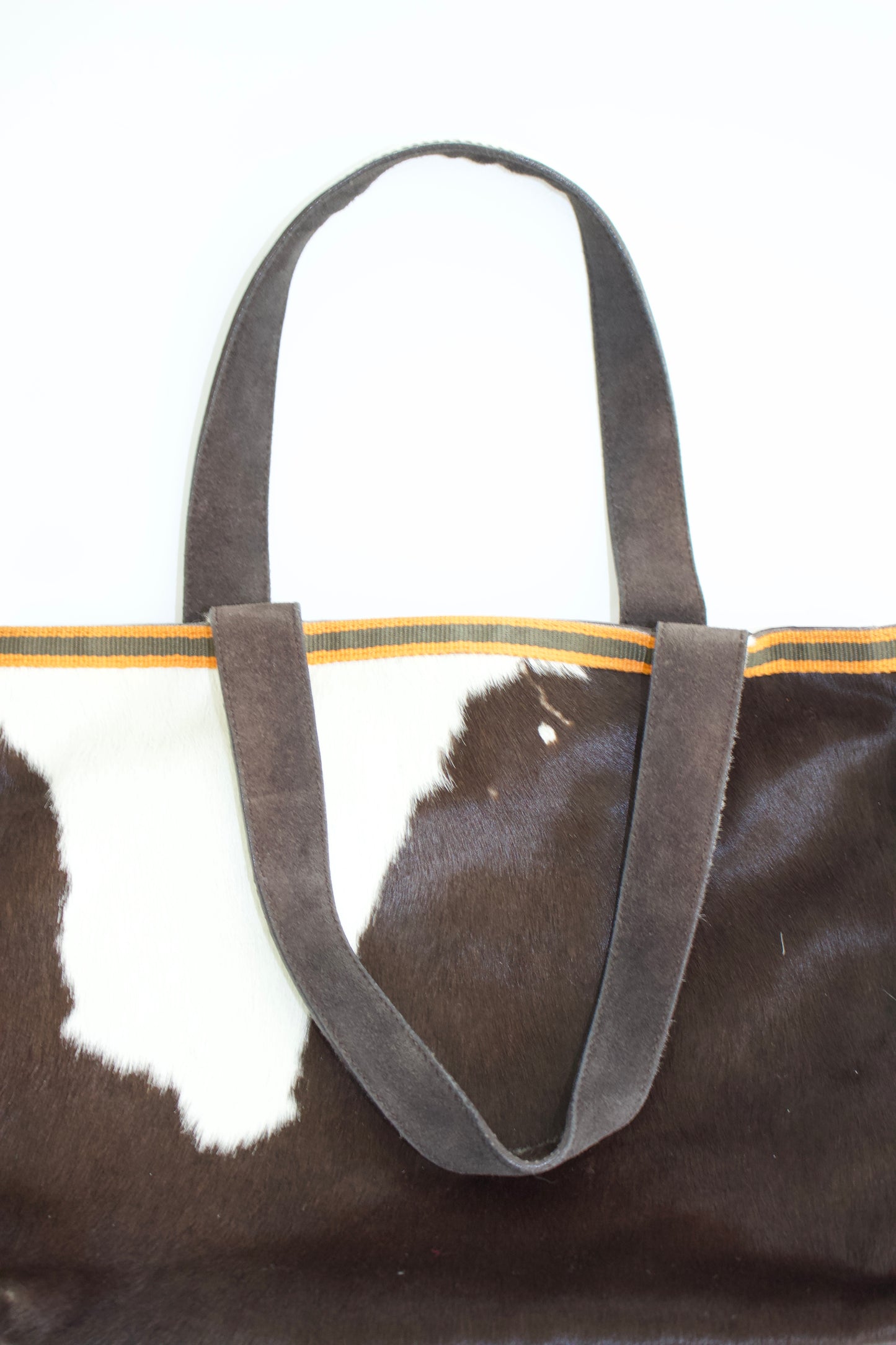 Miu Miu FW 1999 brown and white cowhide bag