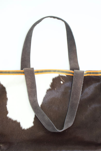 Miu Miu FW 1999 brown and white cowhide bag