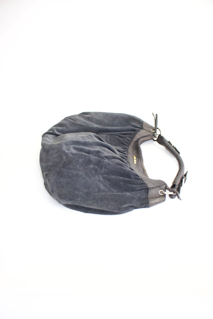 Miu Miu grey suede hobo bag